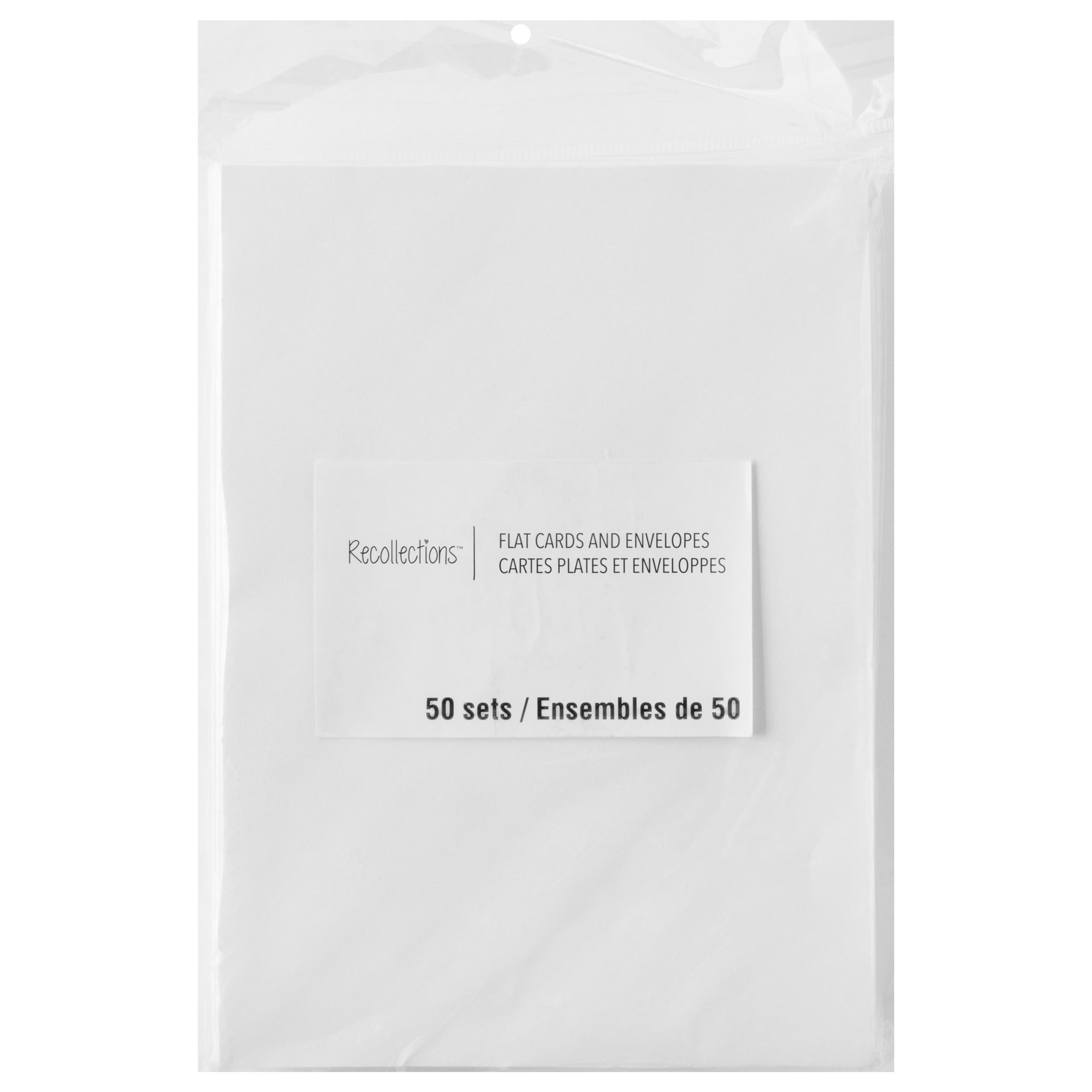 50 Sets of White Flat Cards & Envelopes by Recollections™, 5" x 7" - Image 3
