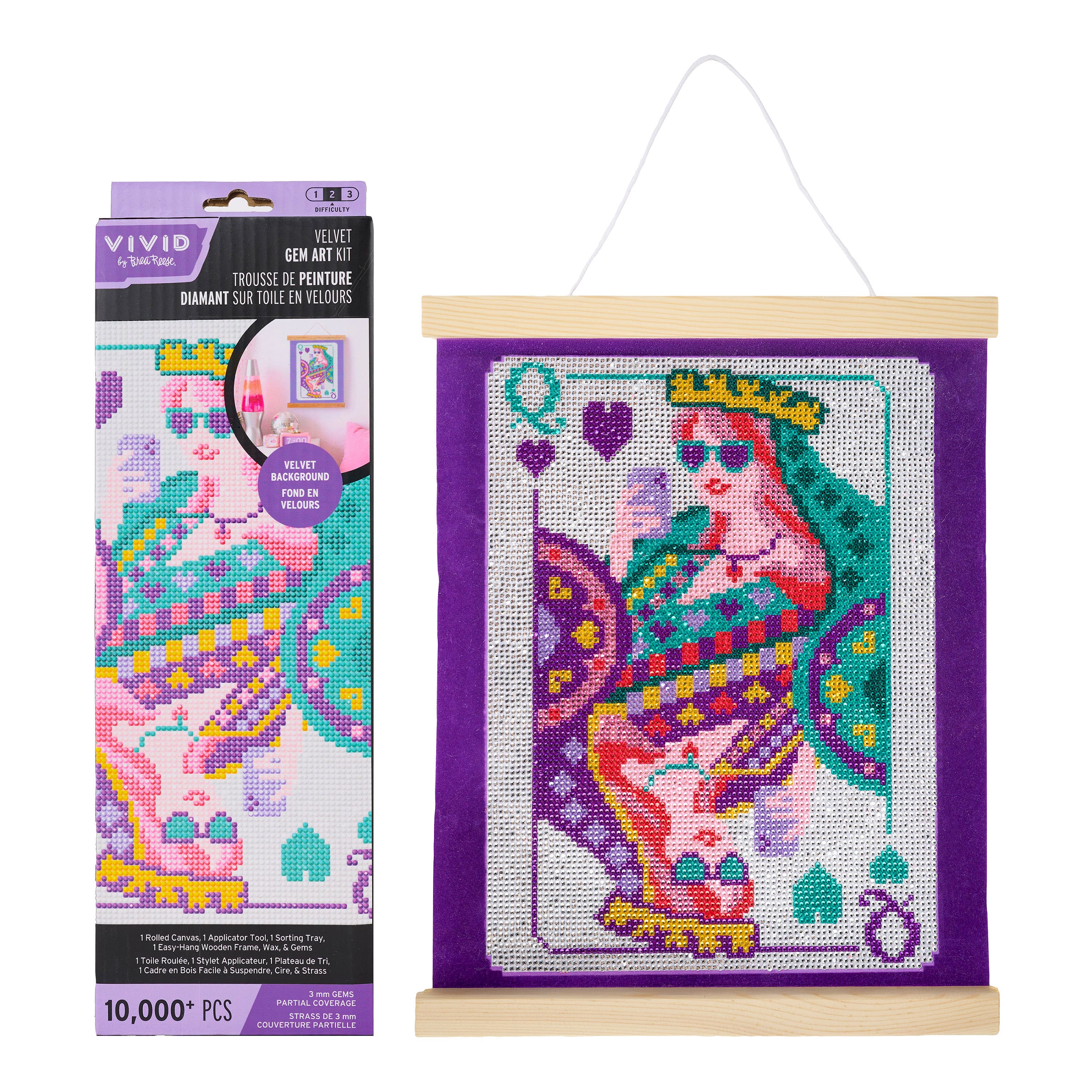 Vivid by Brea Reese® Queen of Hearts Velvet Gem Art Kit