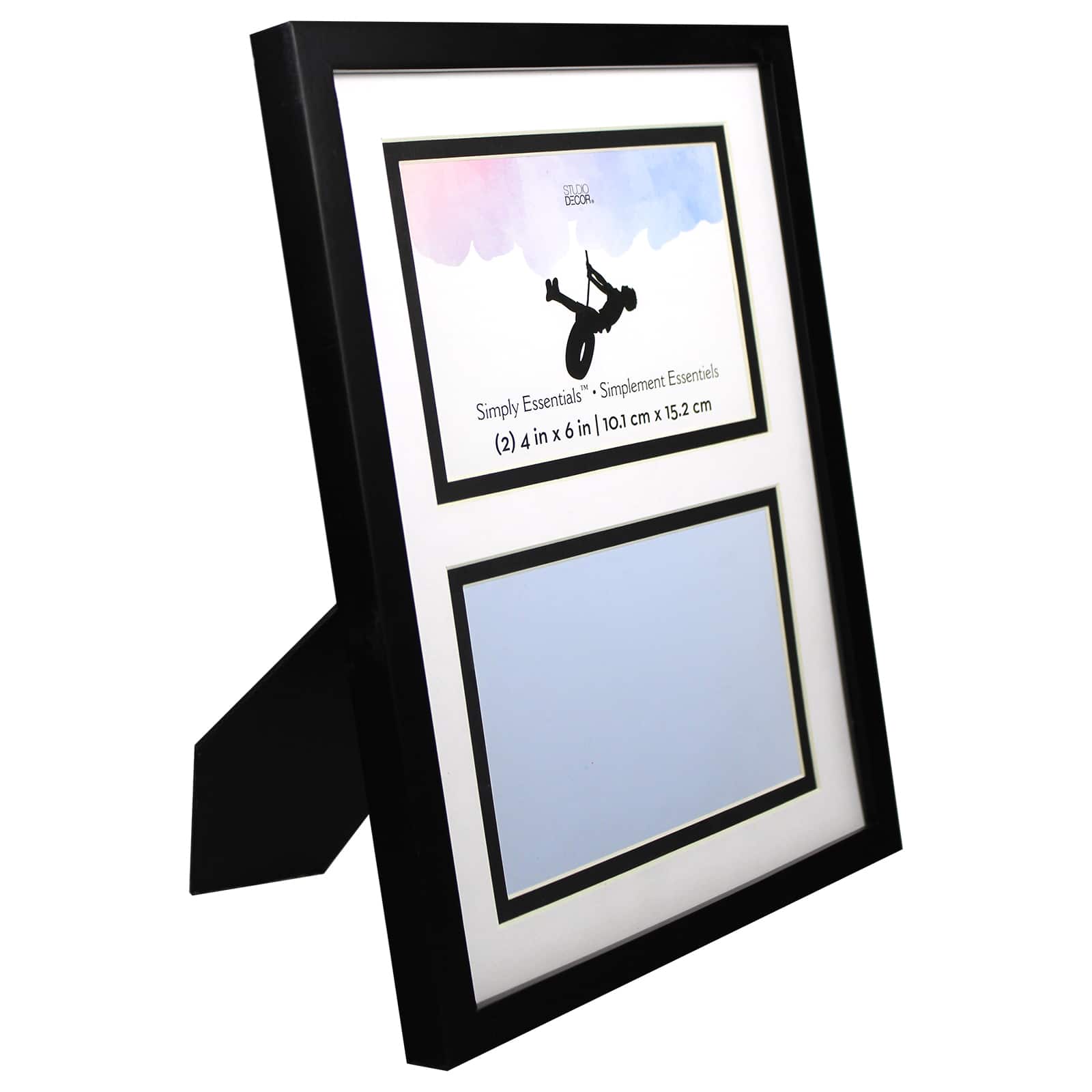 Simply Essentials™ 2 Opening 4" x 6" Black Collage Frame with Mat by Studio Décor® - Image 2