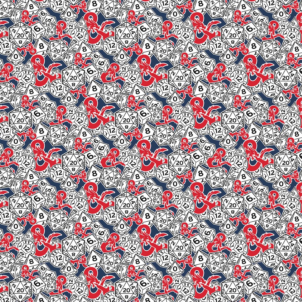 ©Dungeons & Dragons Dice Cotton Quilting Fabric