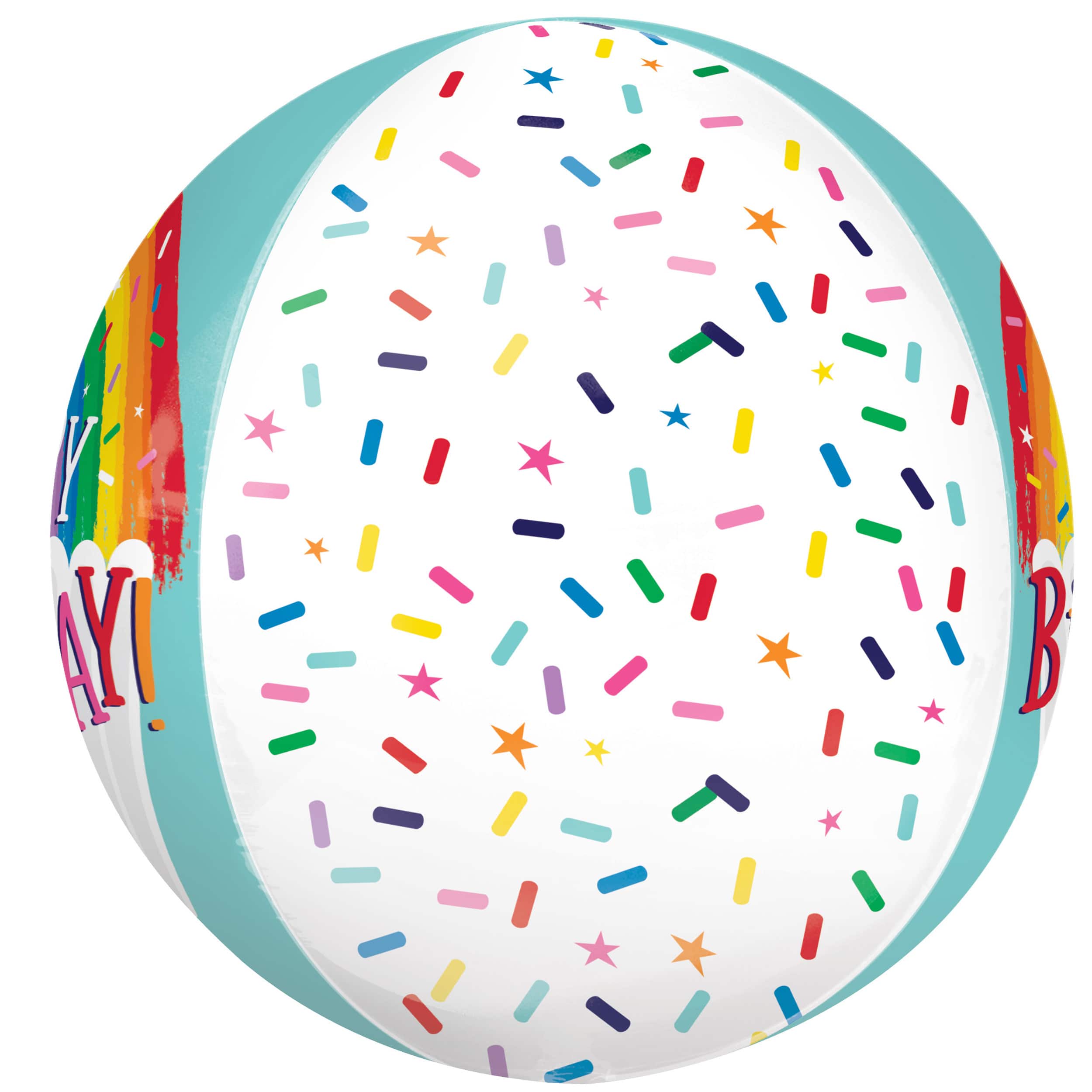 Orbz® XL™ Rainbow Sprinkles Birthday Foil Balloon - Image 3