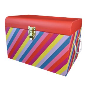 Treasure Box Medium Multicolor Stripes Decorative Box by Creatology™