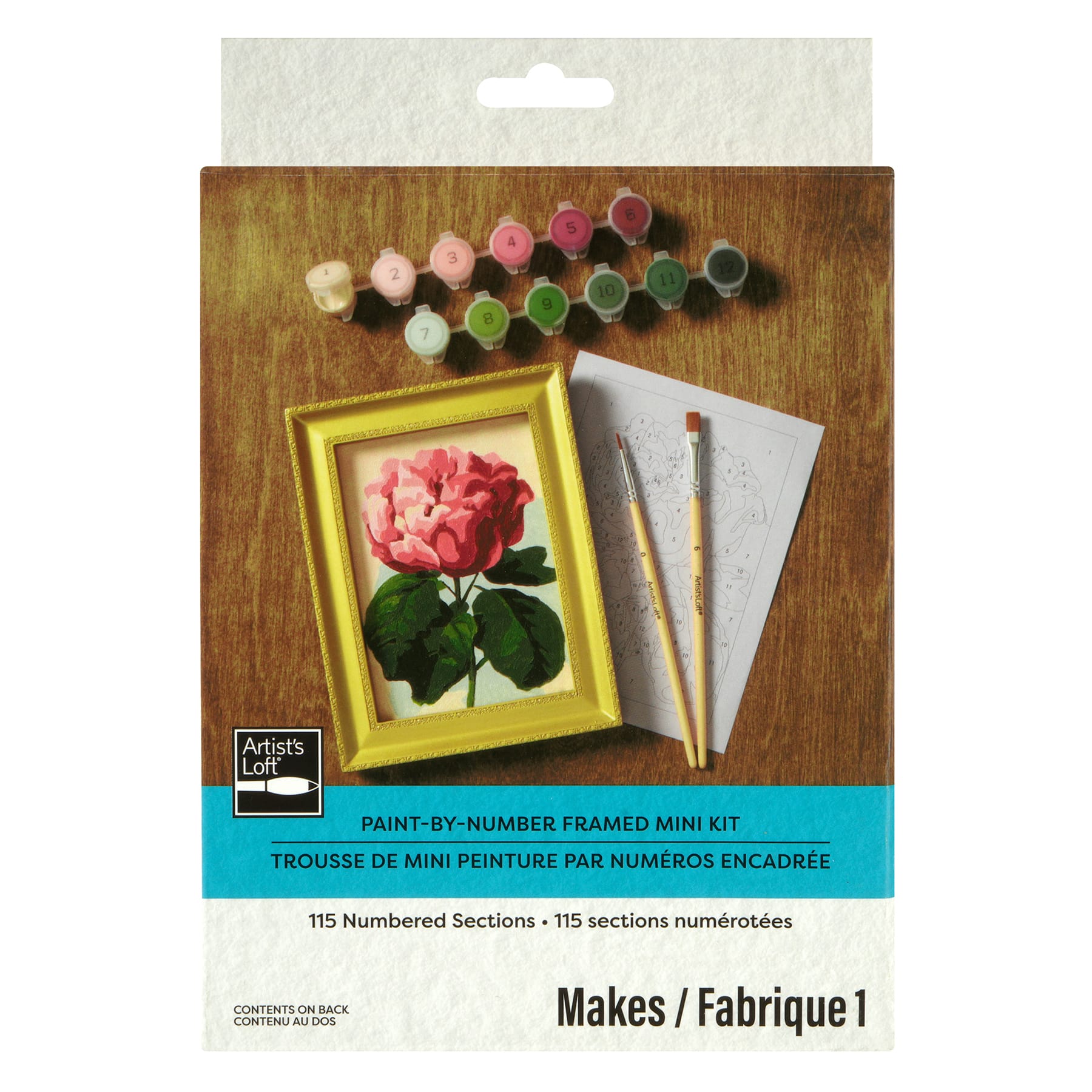 Pink Peony Paint-by-Number Framed Mini Kit by Artist's Loft®