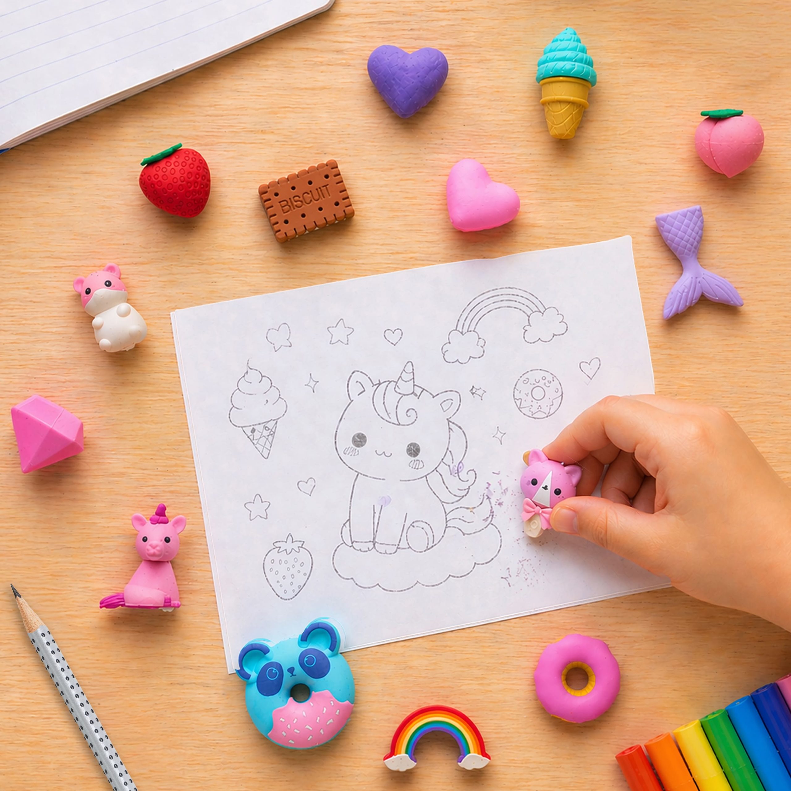 Faber-Castell® Desk Pets Kawaii Eraser Set