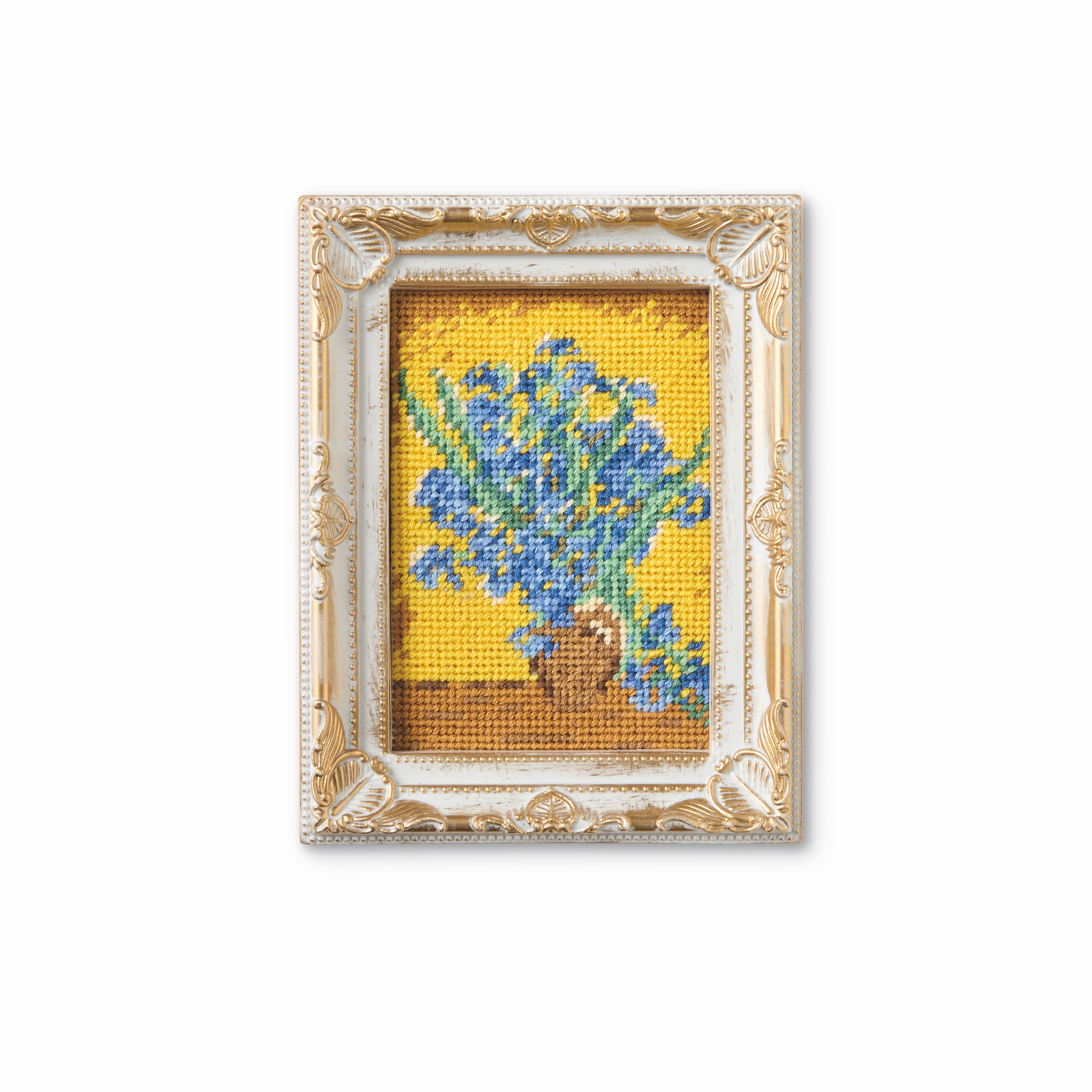 3" x 4" Irises with Frame Needlepoint Kit by Loops & Threads®