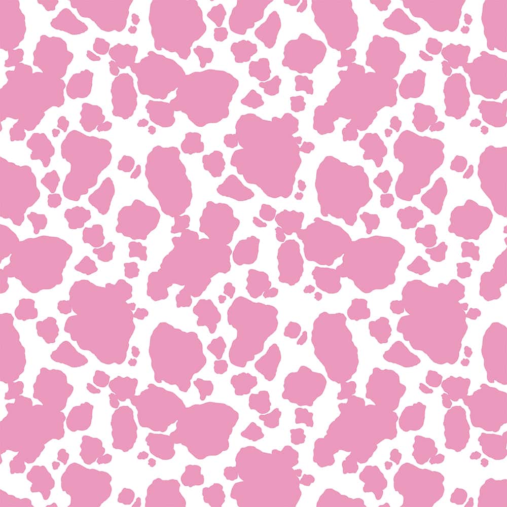 Eugene Textiles Pink Cow Print Cotton Quilting Fabric