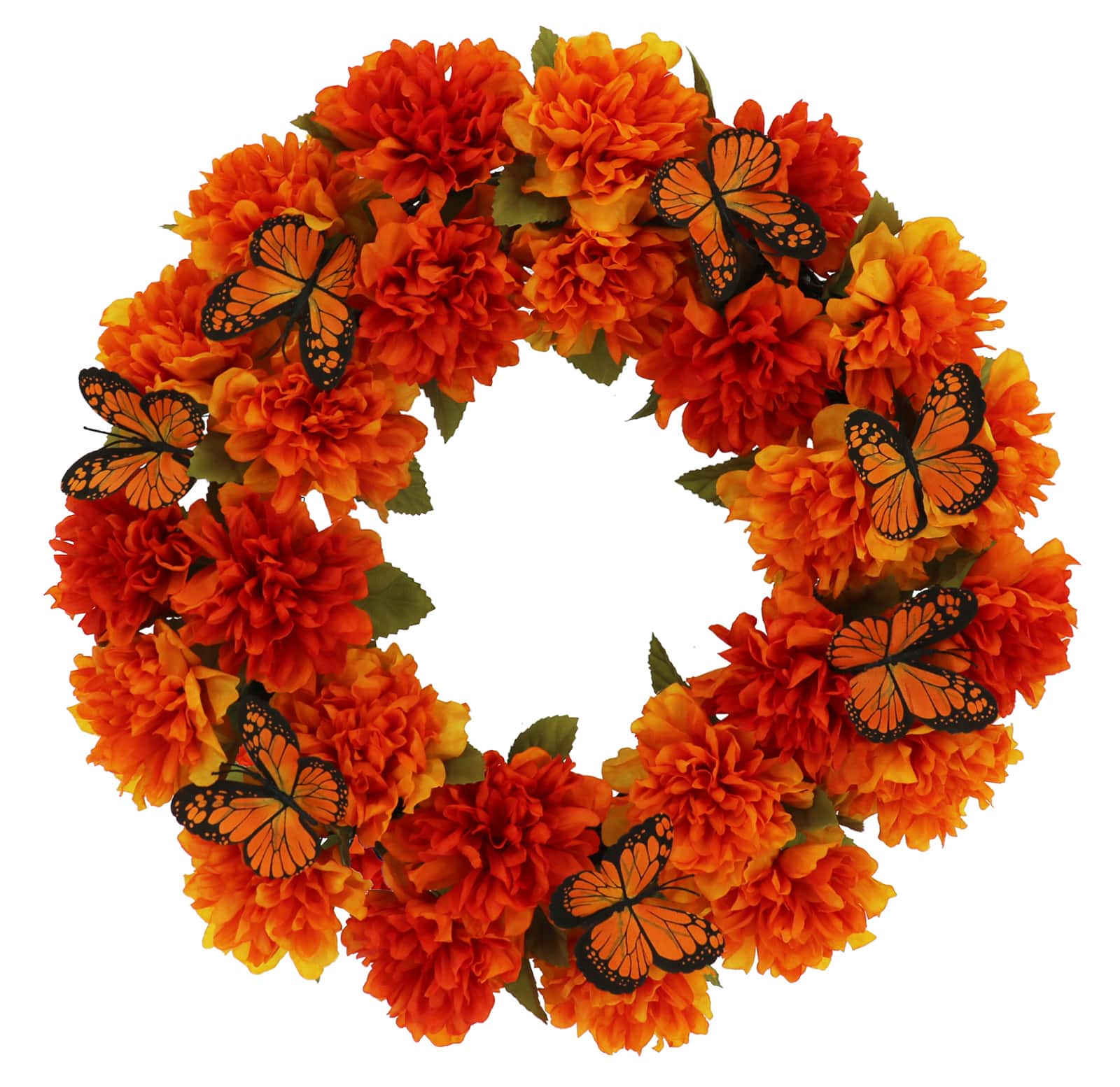 20" Marigold & Butterfly Wreath by Ashland®