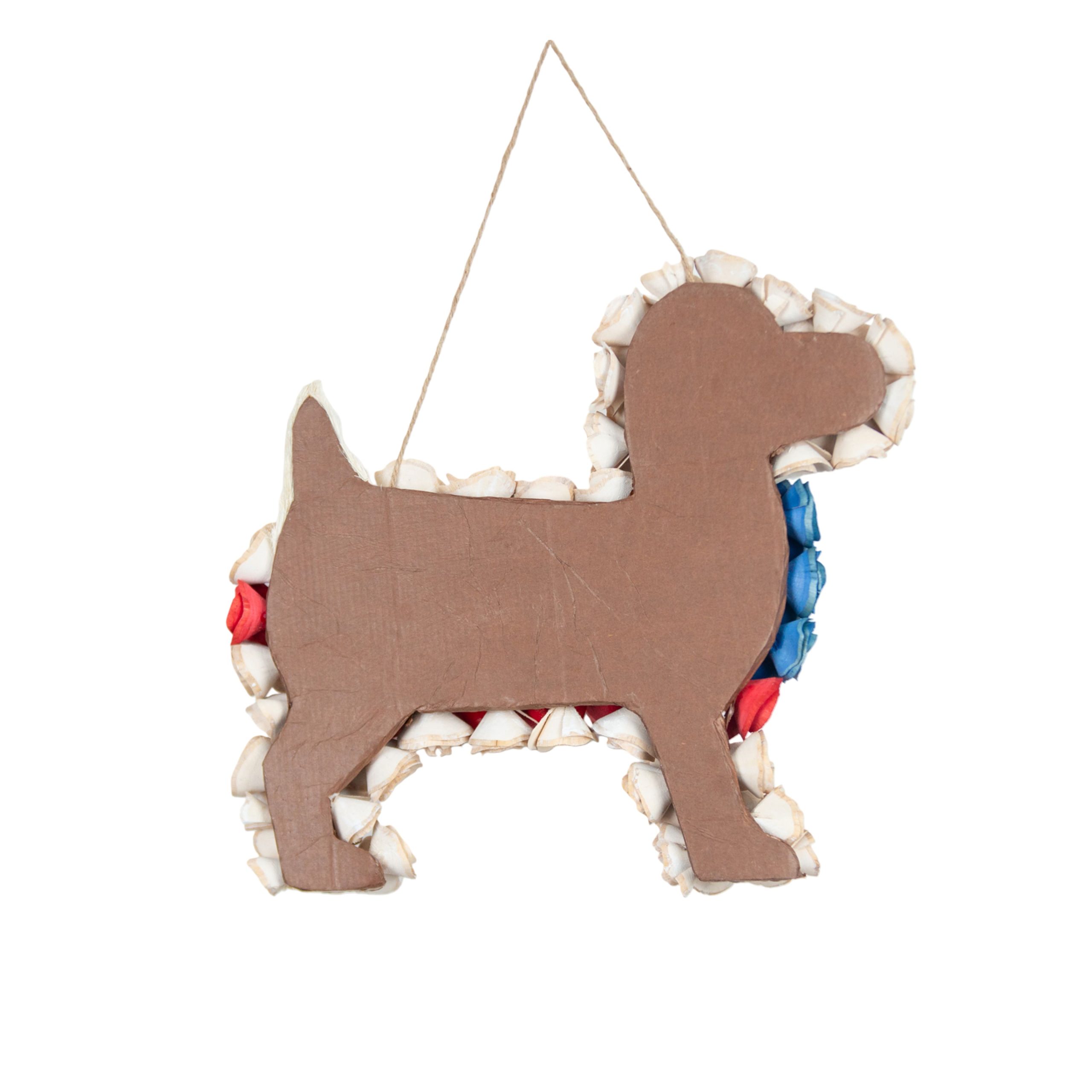 Red, White & Blue 14.5" Wood Chip Rose Dog Wall Décor by Celebrate It™ - Image 2