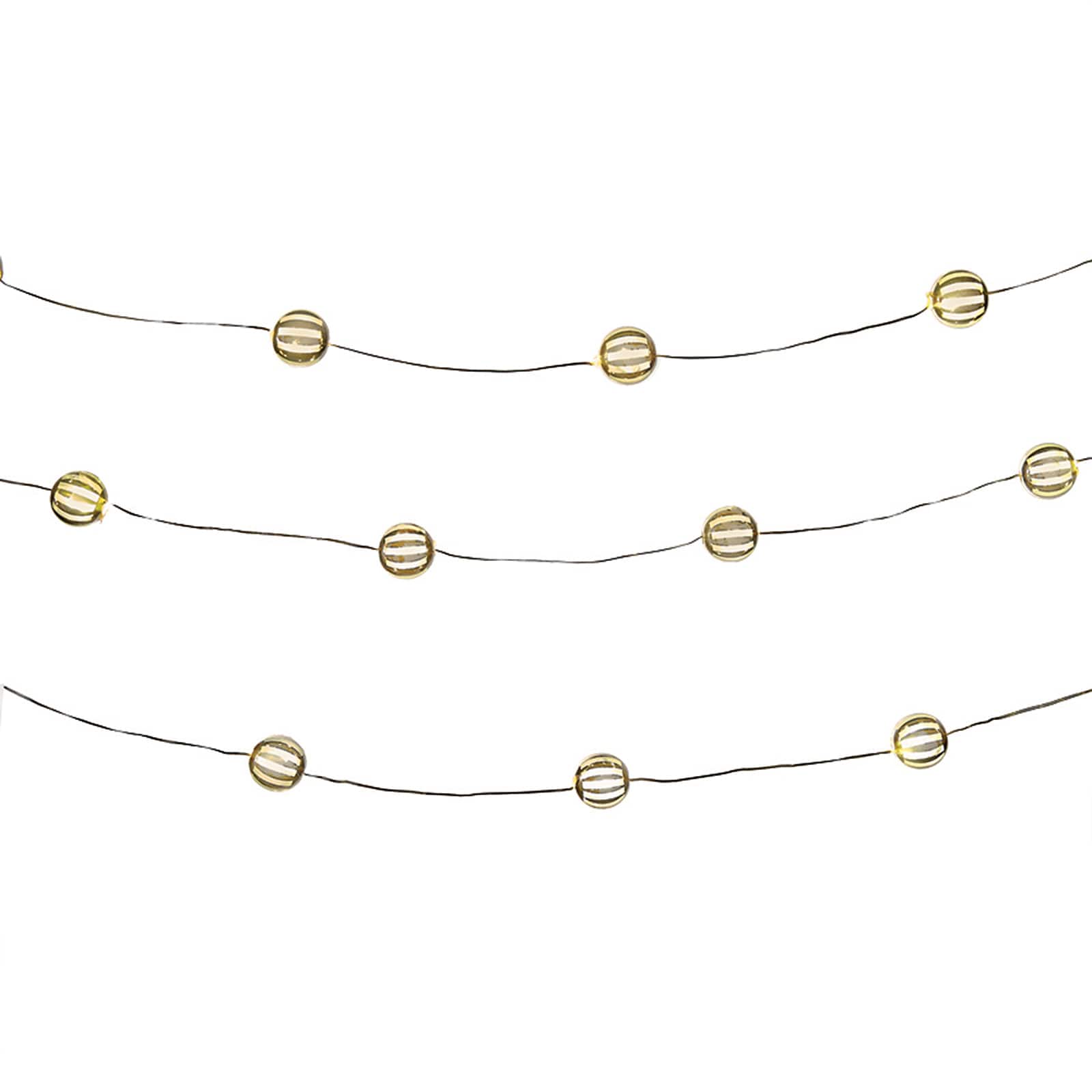 Apothecary & Company™ Decorative LED String Lights, Striped Micro Balls