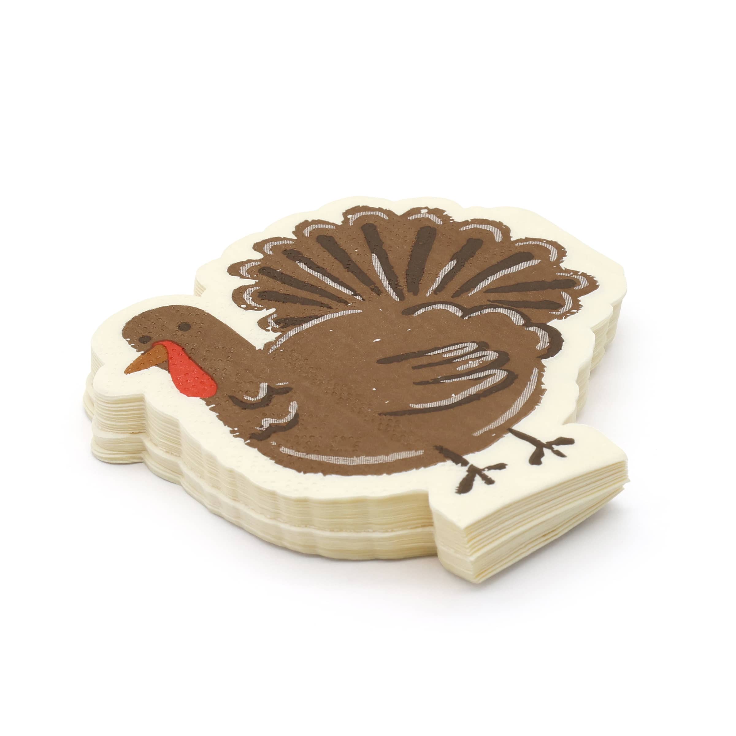 Turkey Shape Beverage Napkins, 20ct. by Celebrate It™ - Image 3