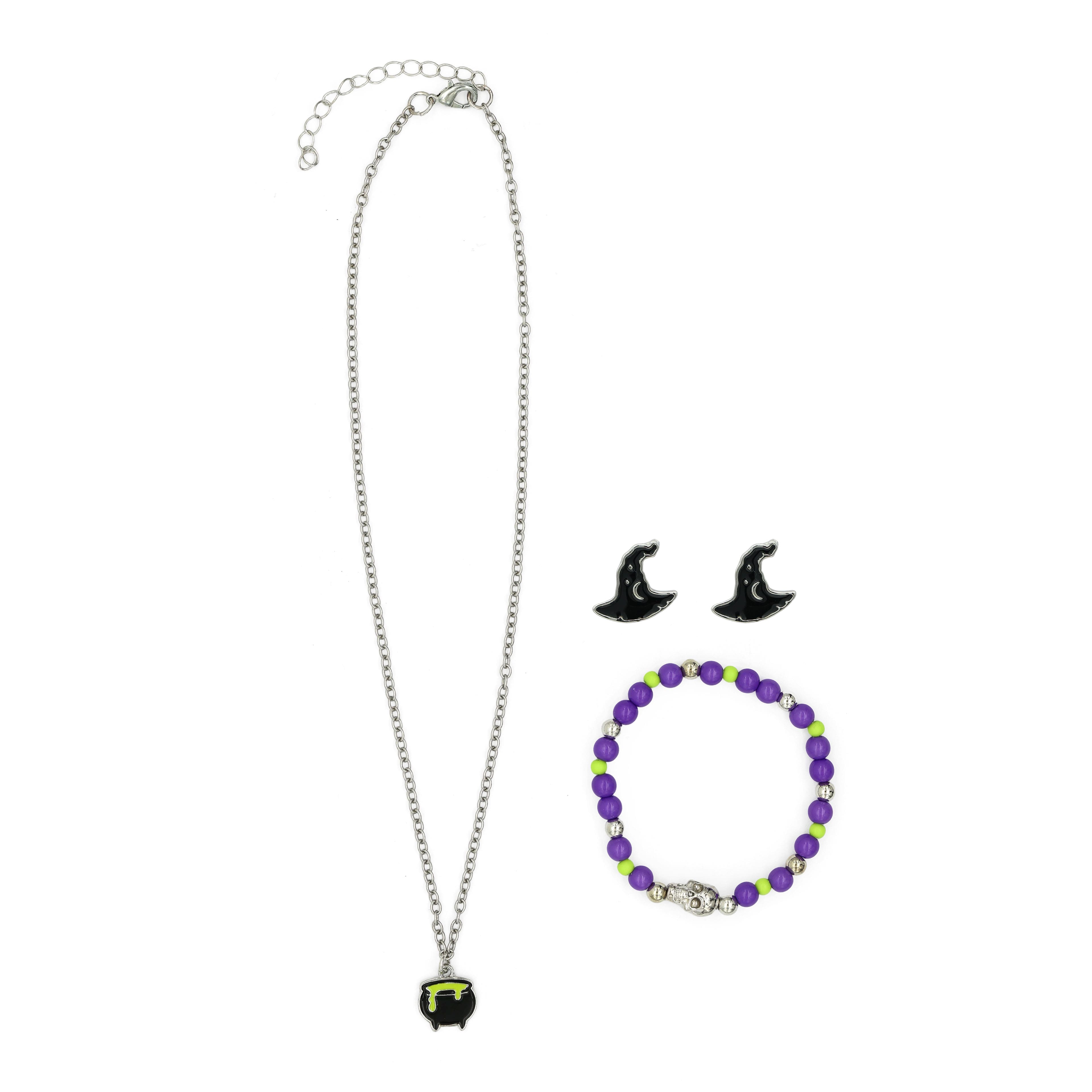 Halloween Purple Cauldon Jewlry Set by Celebrate It™