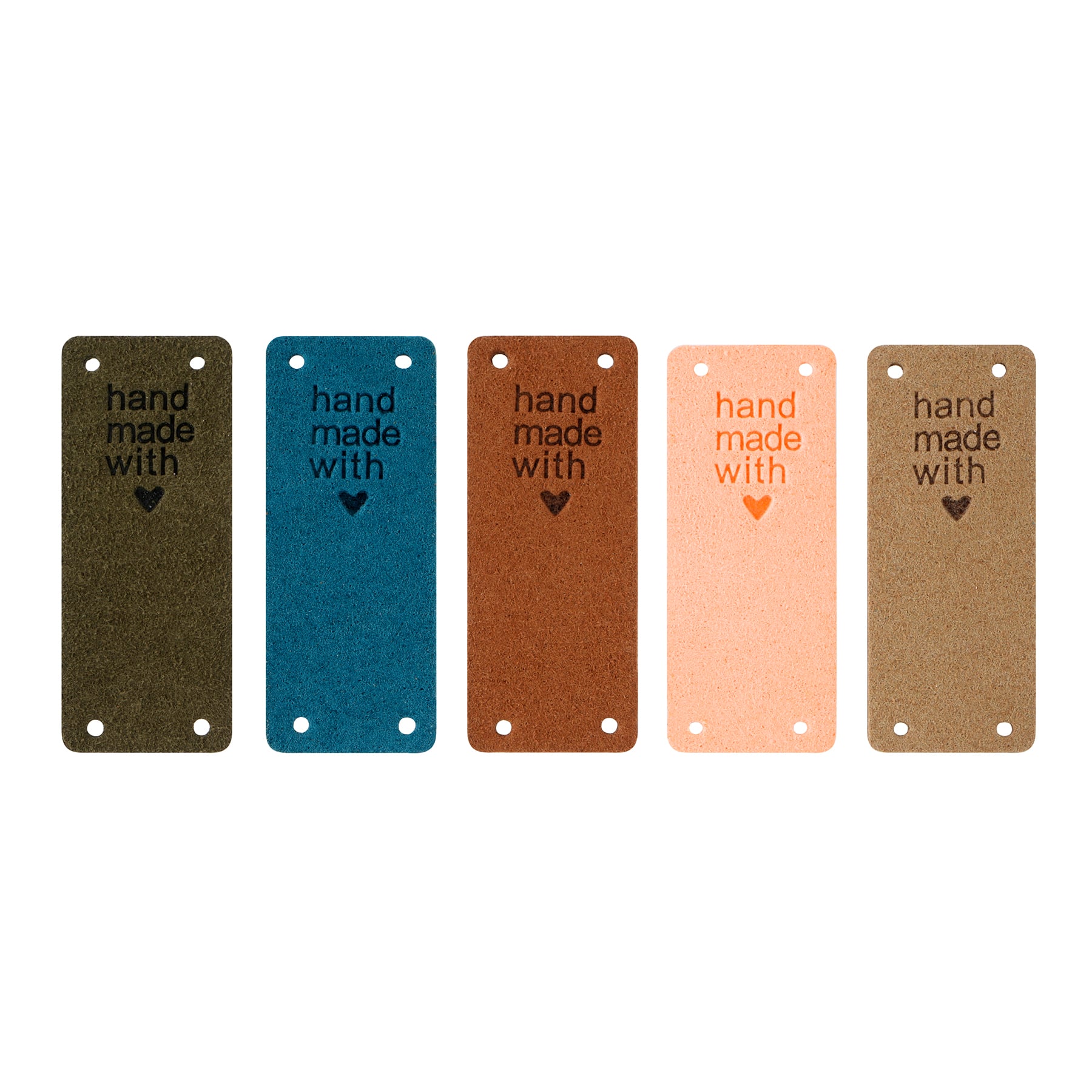Handmade with Love Faux Suede Project Labels, 5ct. by Loops & Threads®