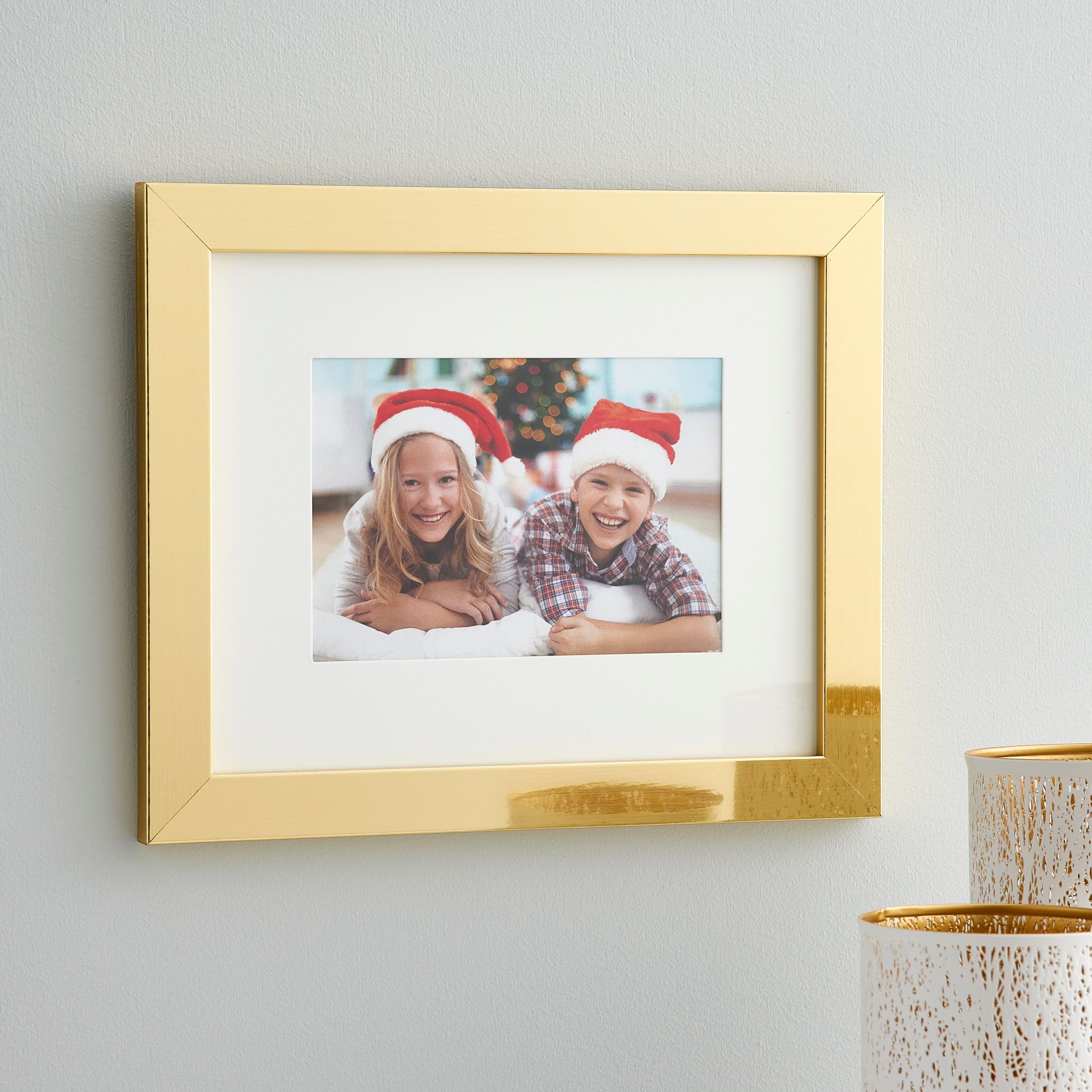 Gold Metallic Belmont Frame with Mat by Studio Décor® - Image 2