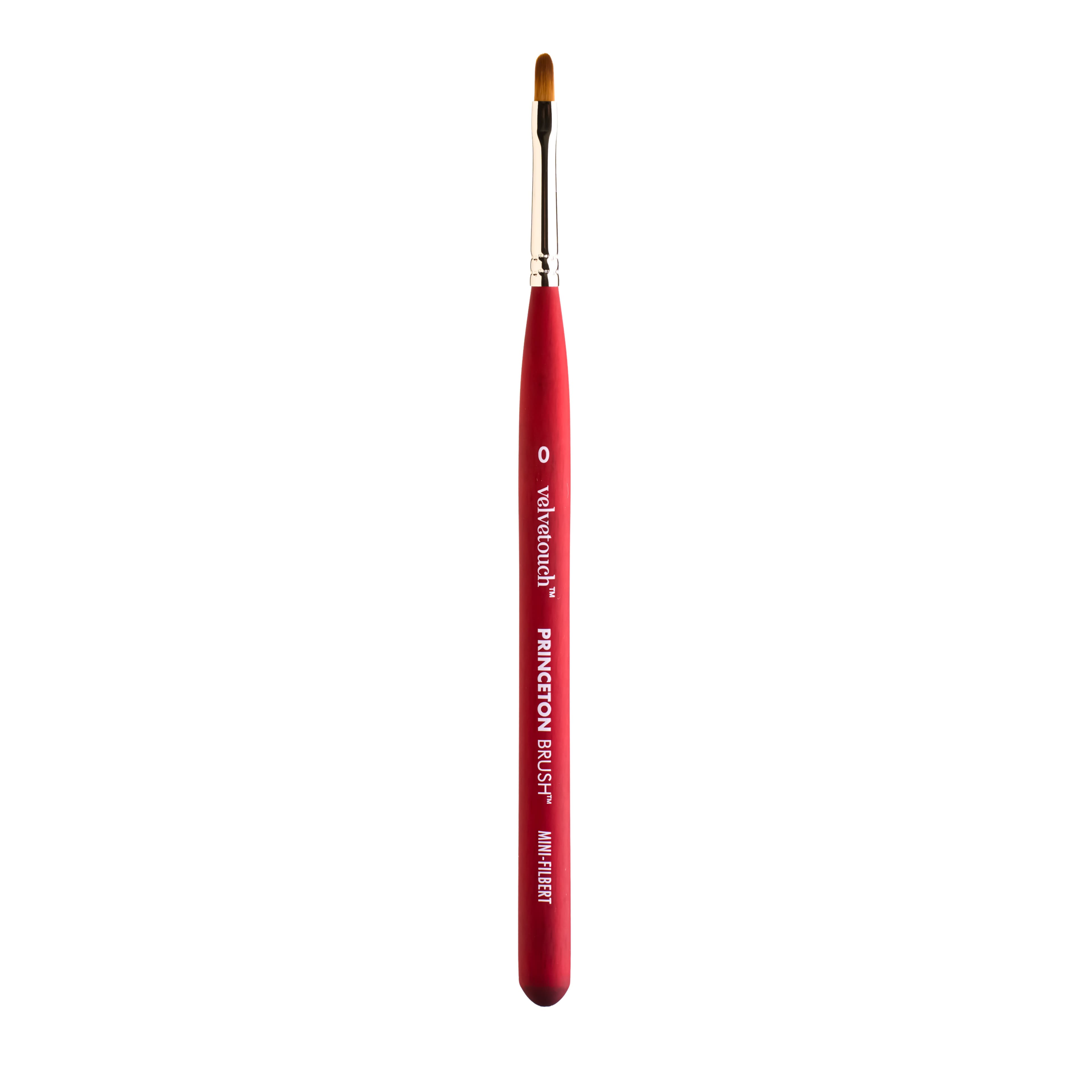 Princeton™ Velvetouch™ Size 0 Mixed Media Short Handle Mini Filbert Brush