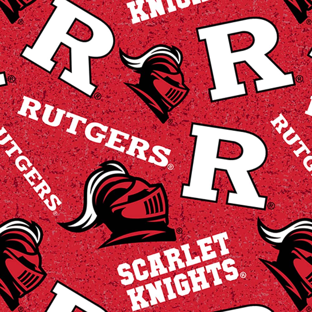 NCAA Rutgers University Tone-on-Tone Cotton Fabric
