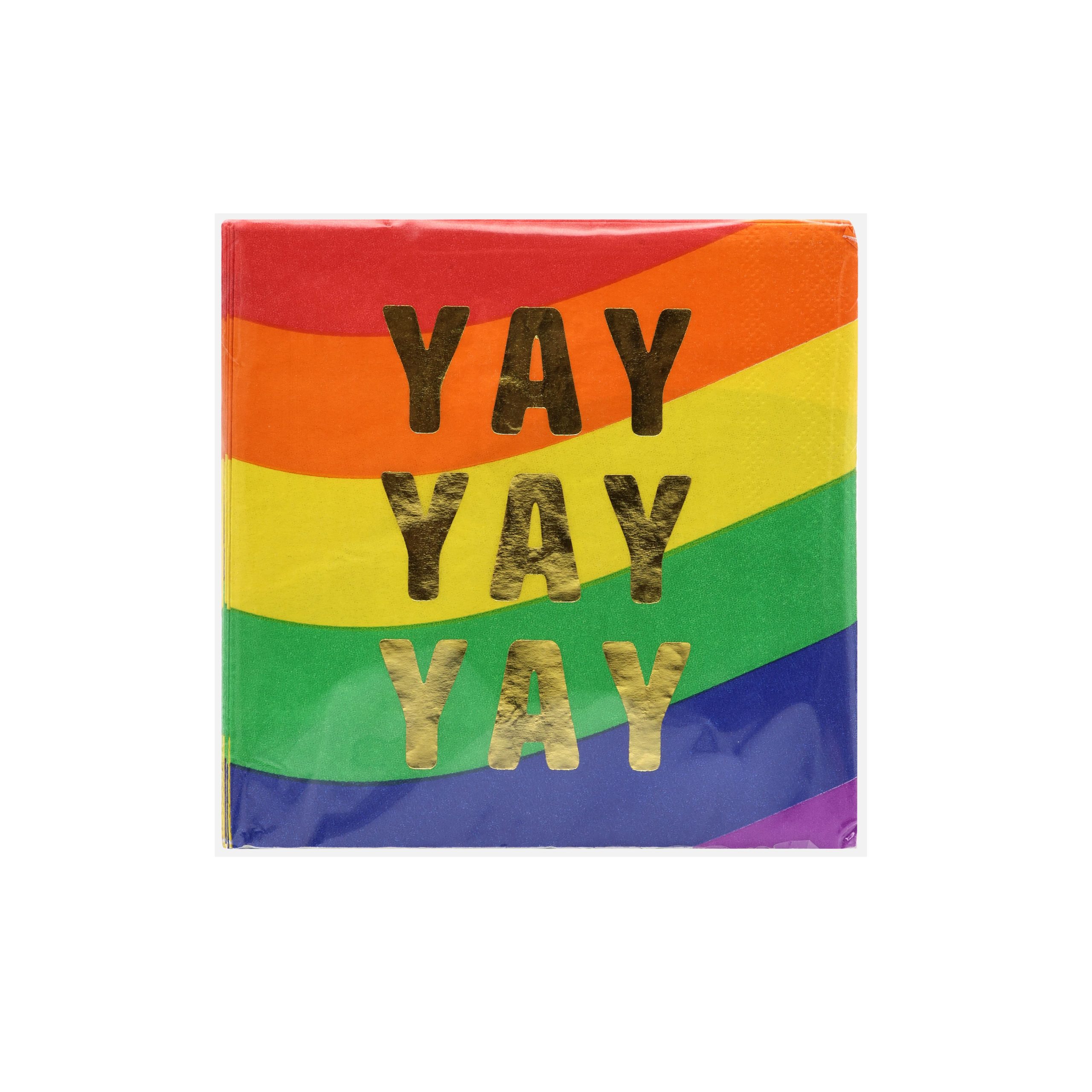 Yay Pride Rainbow Paper Cocktail Napkins, 20ct. by Celebrate It™ - Image 4