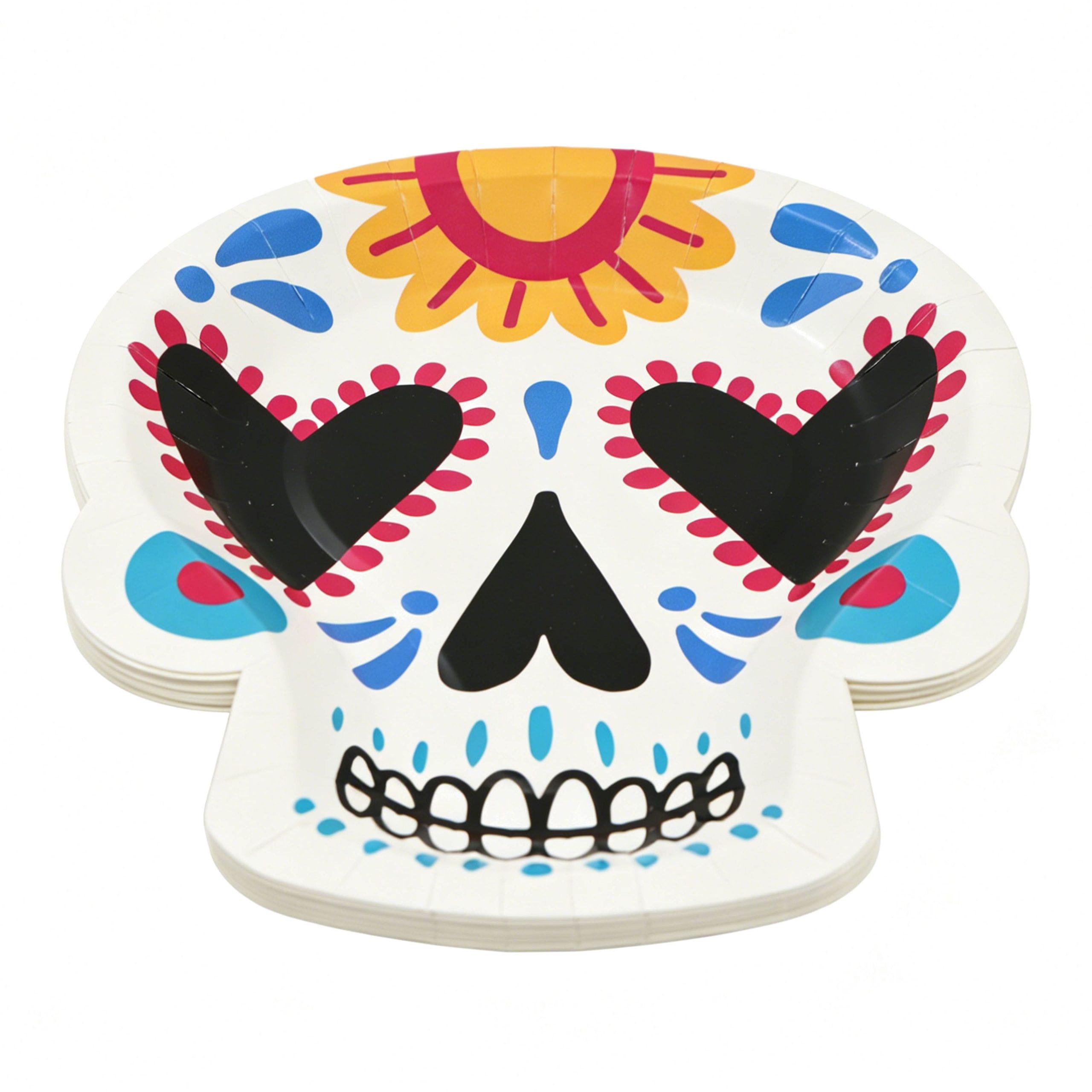7" Skull with Heart Eyes Paper Plates, 10ct. by Ashland® - Image 2