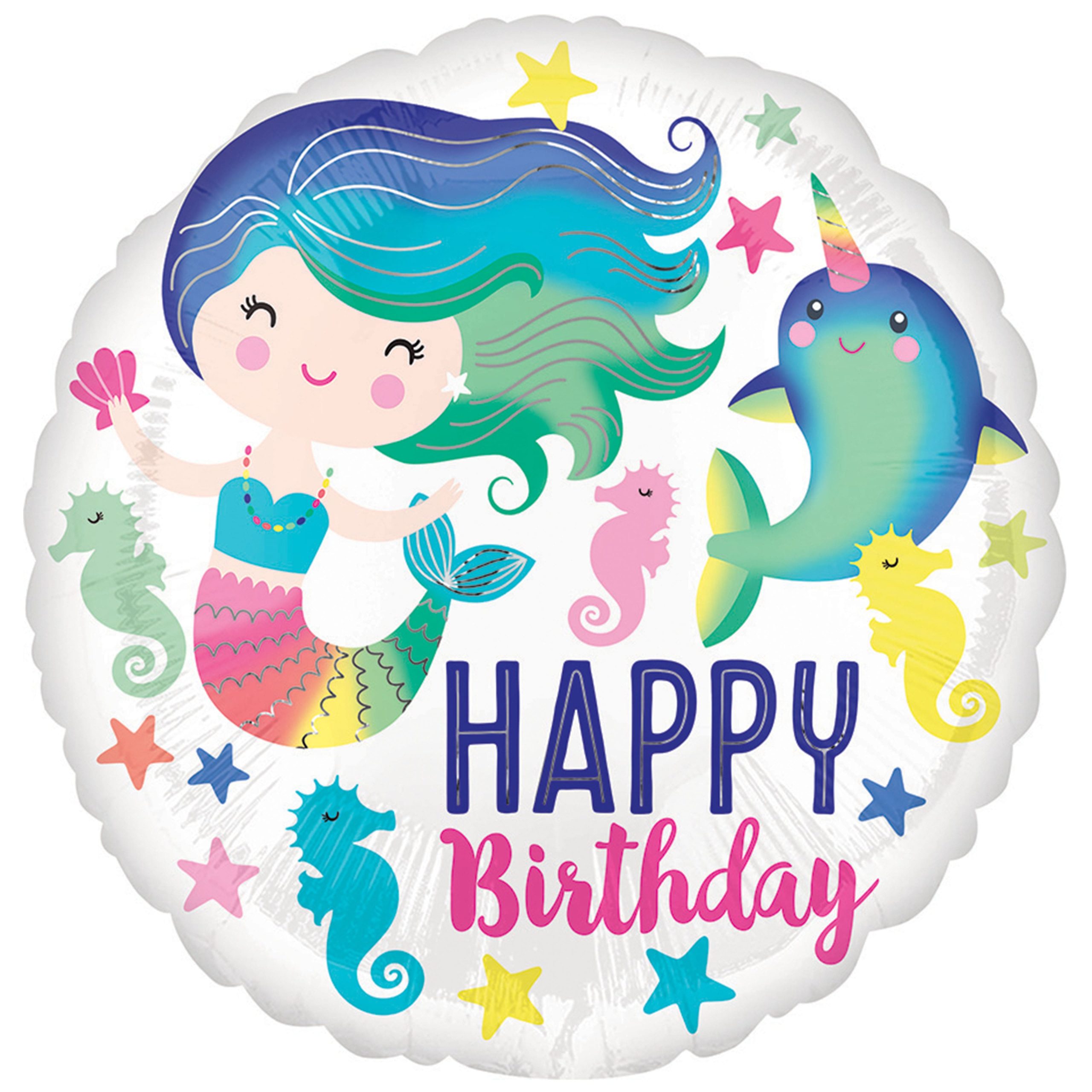 17" Colorful Ocean Fun Birthday Foil Balloon