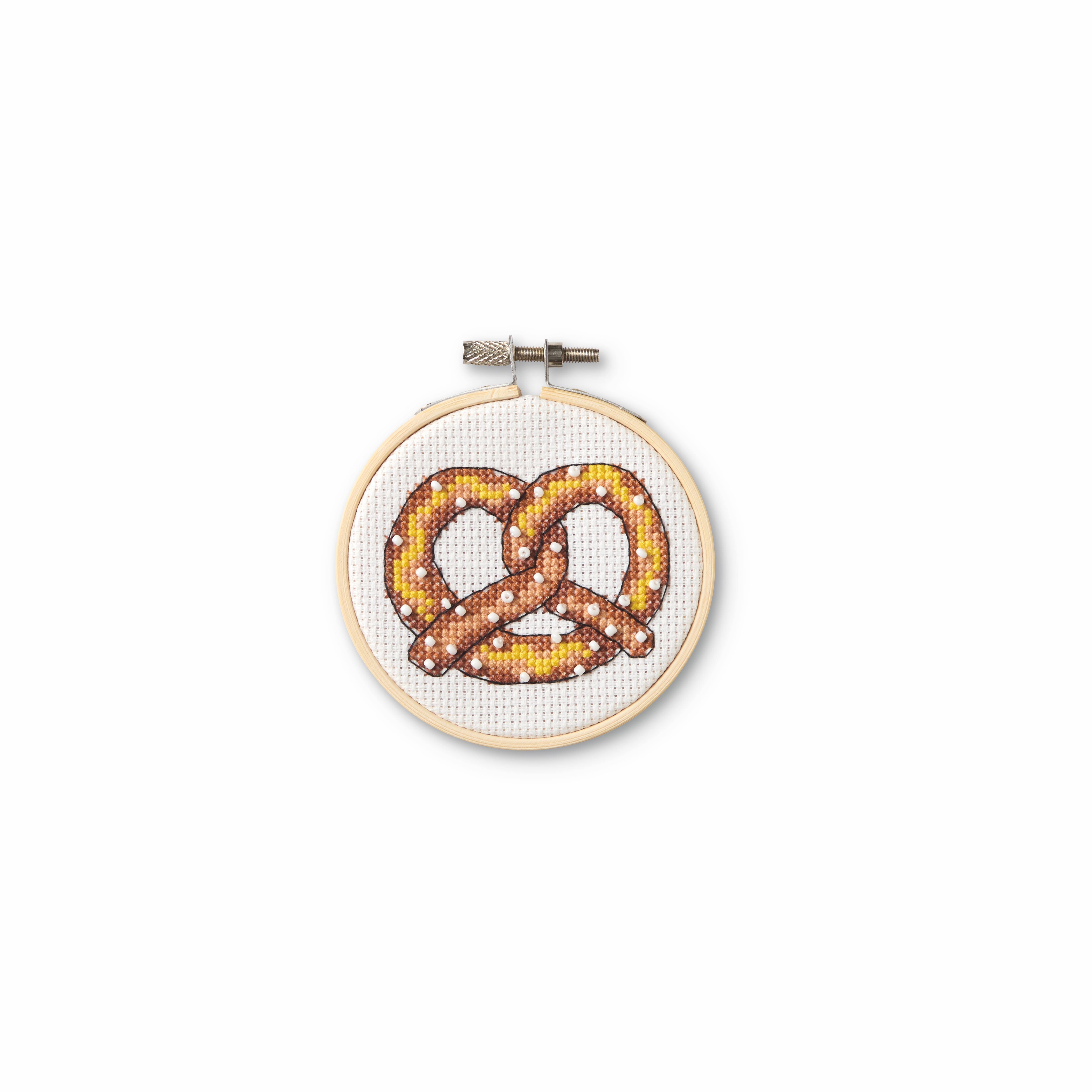 3.5" Pretzel Cross Stitch Kit by Loops & Threads®