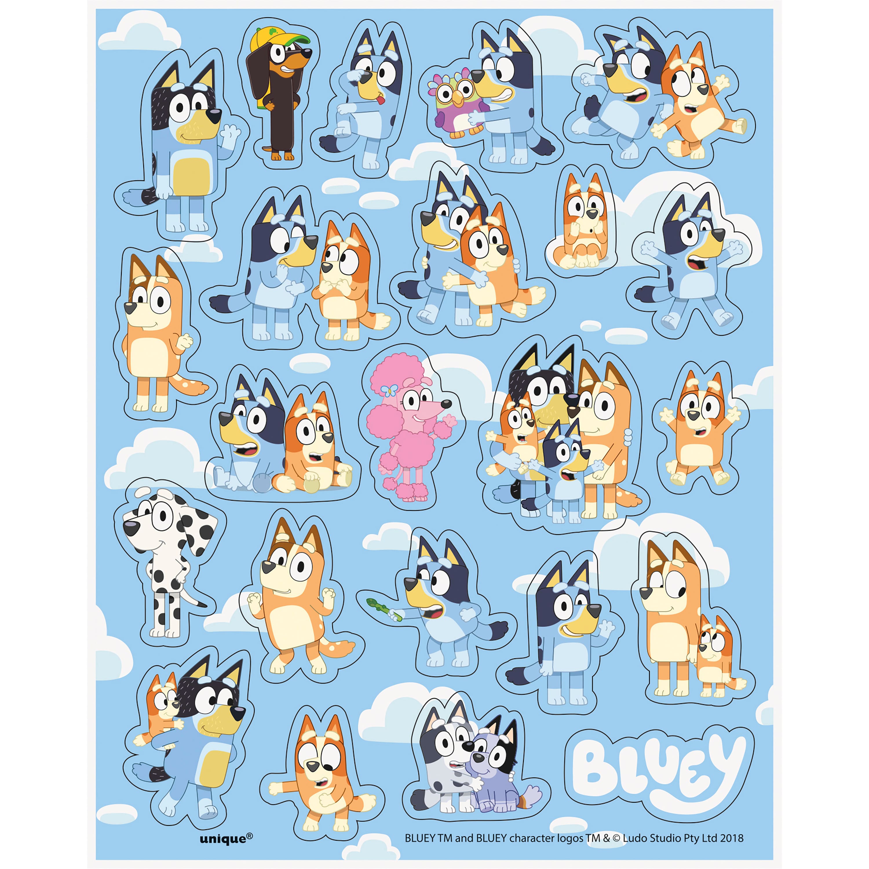 Bluey Sticker Sheets, 4ct.