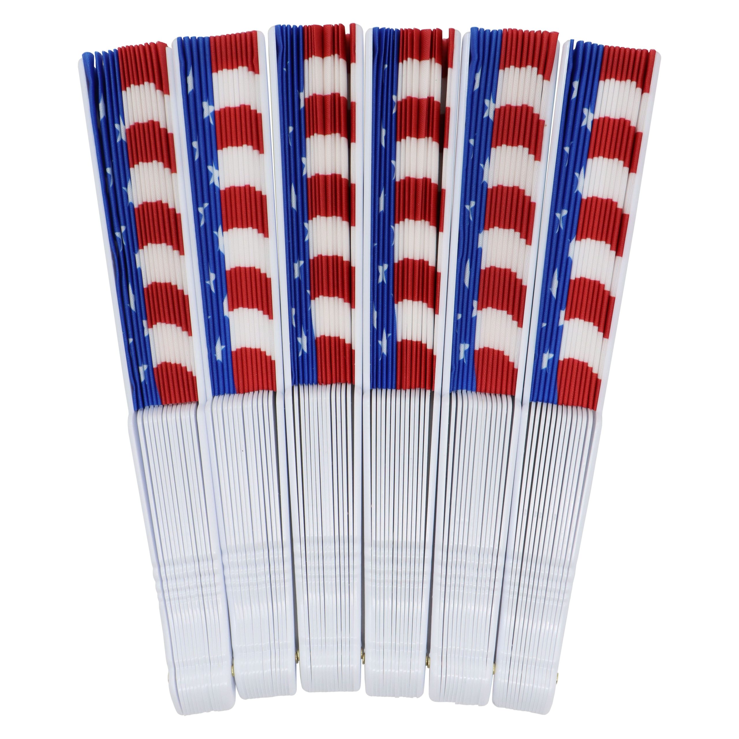 Red, White & Blue USA Flag Fans, 6ct. by Celebrate It® - Image 2