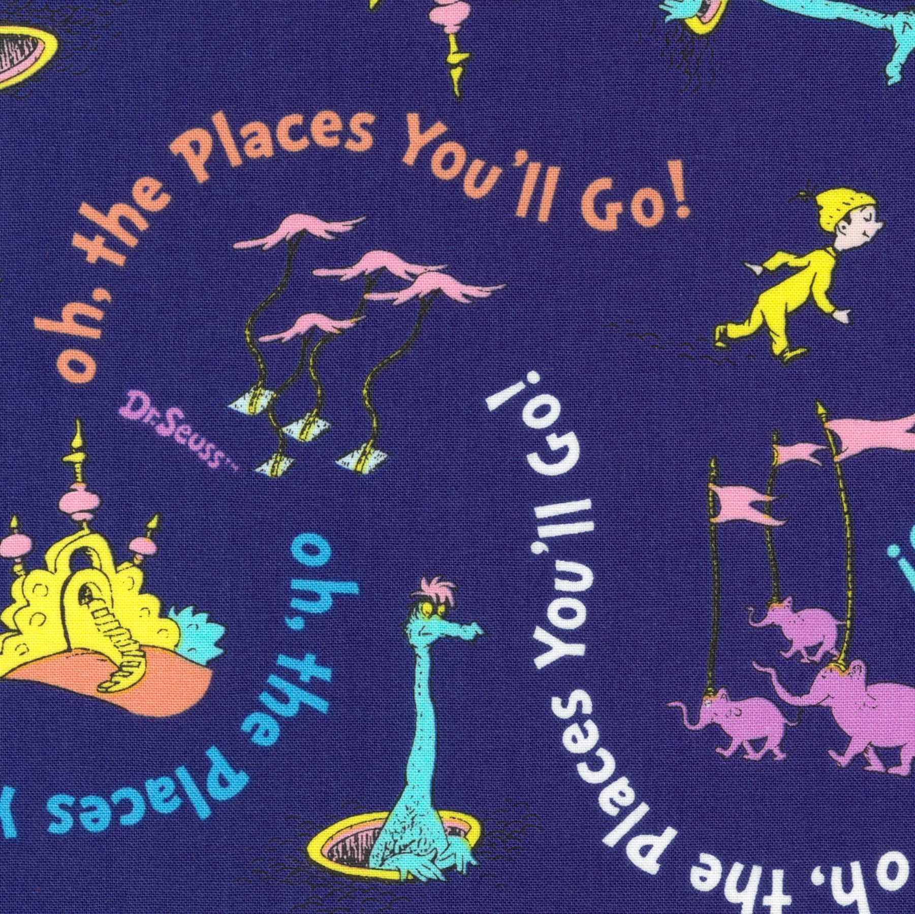 Dr. Suess™ Places You'll Go Toss Cotton Fabric