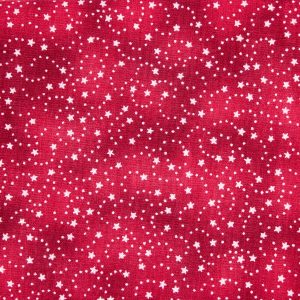 Fabric Traditions Red Swirling Stars Cotton Fabric