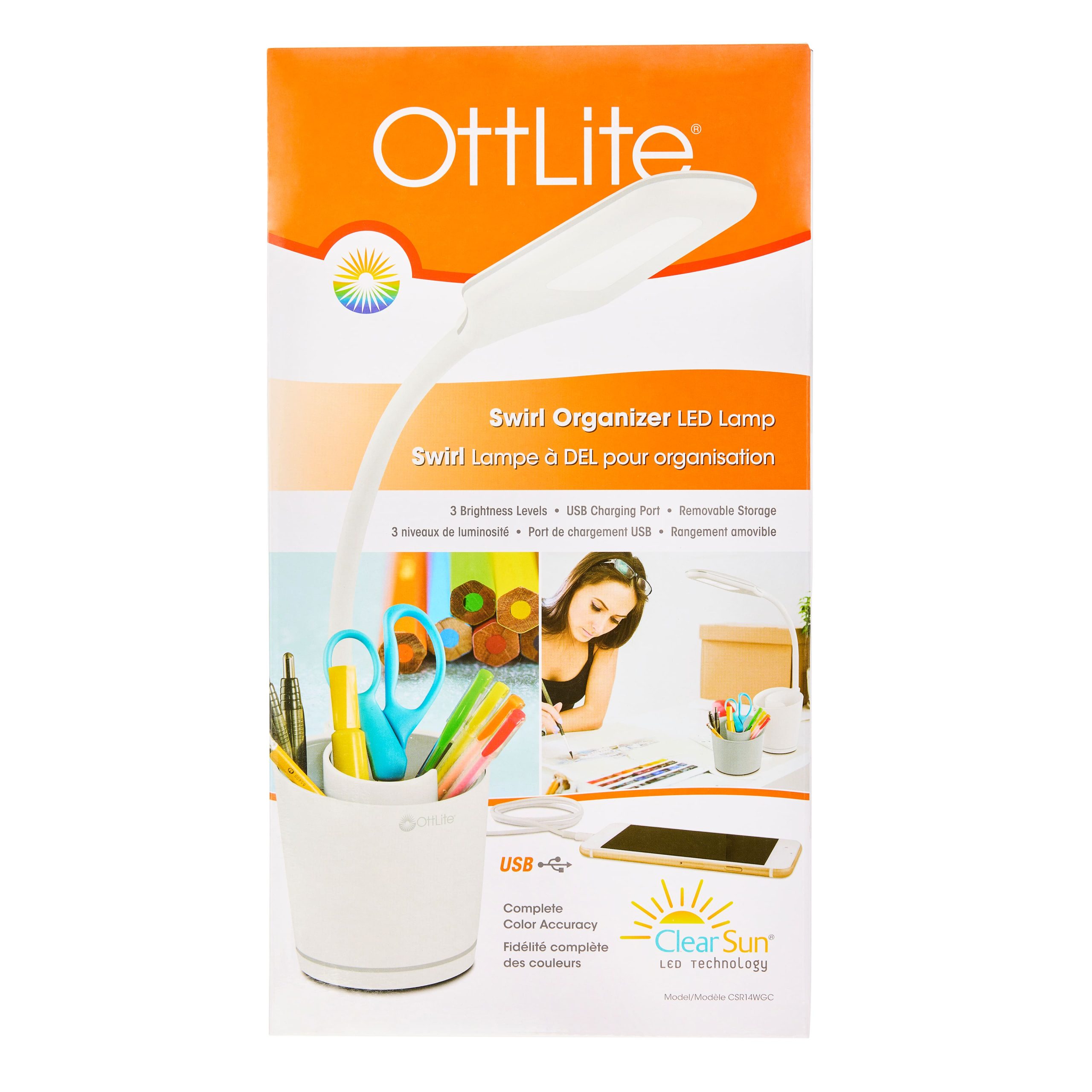 Ottlite LED Lamp Swirl Organizer - Image 3