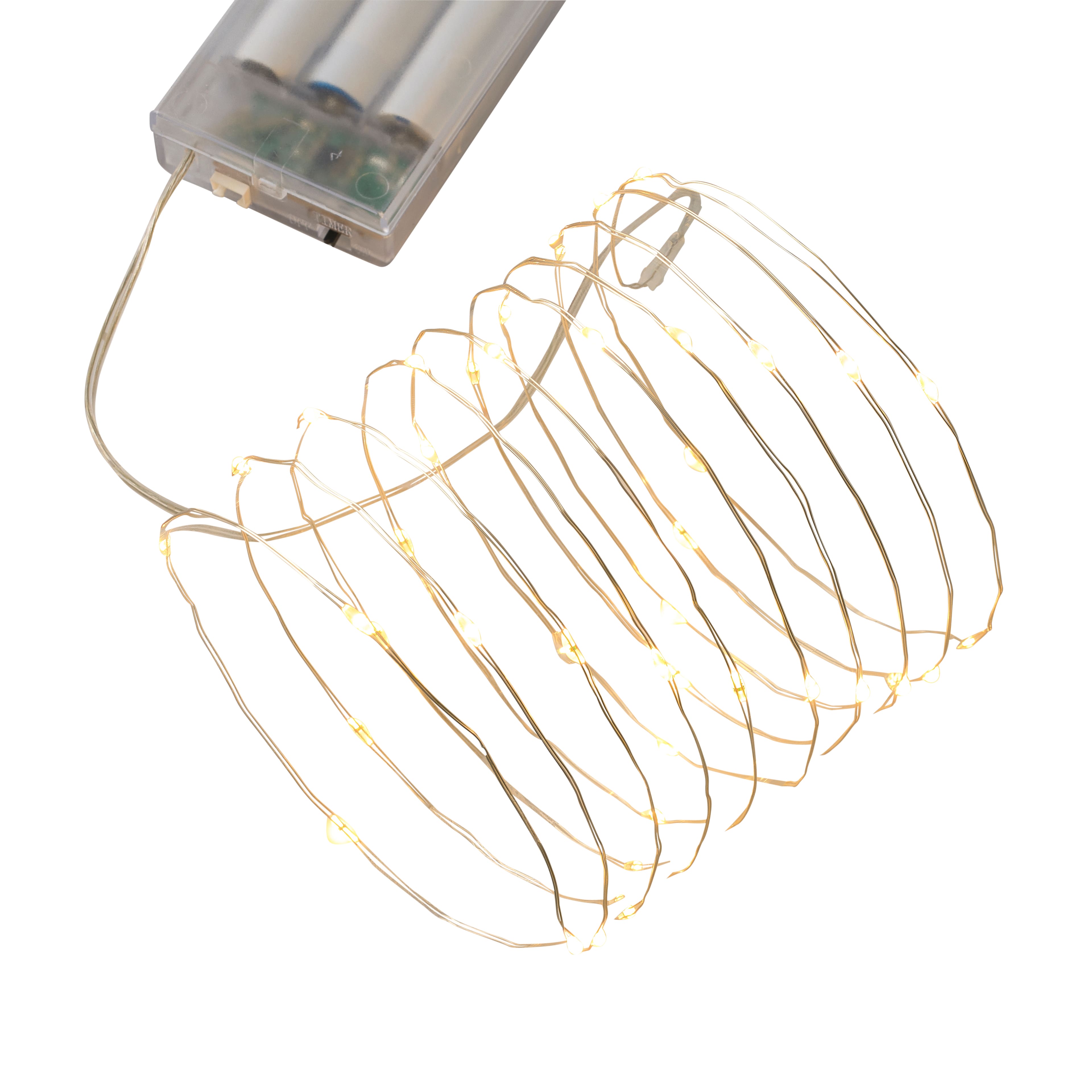 80ct. Warm White LED String Lights with Silver Wire by Ashland®