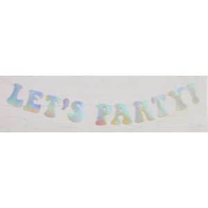 6ft. Iridescent Let's Party Banner by Celebrate It™