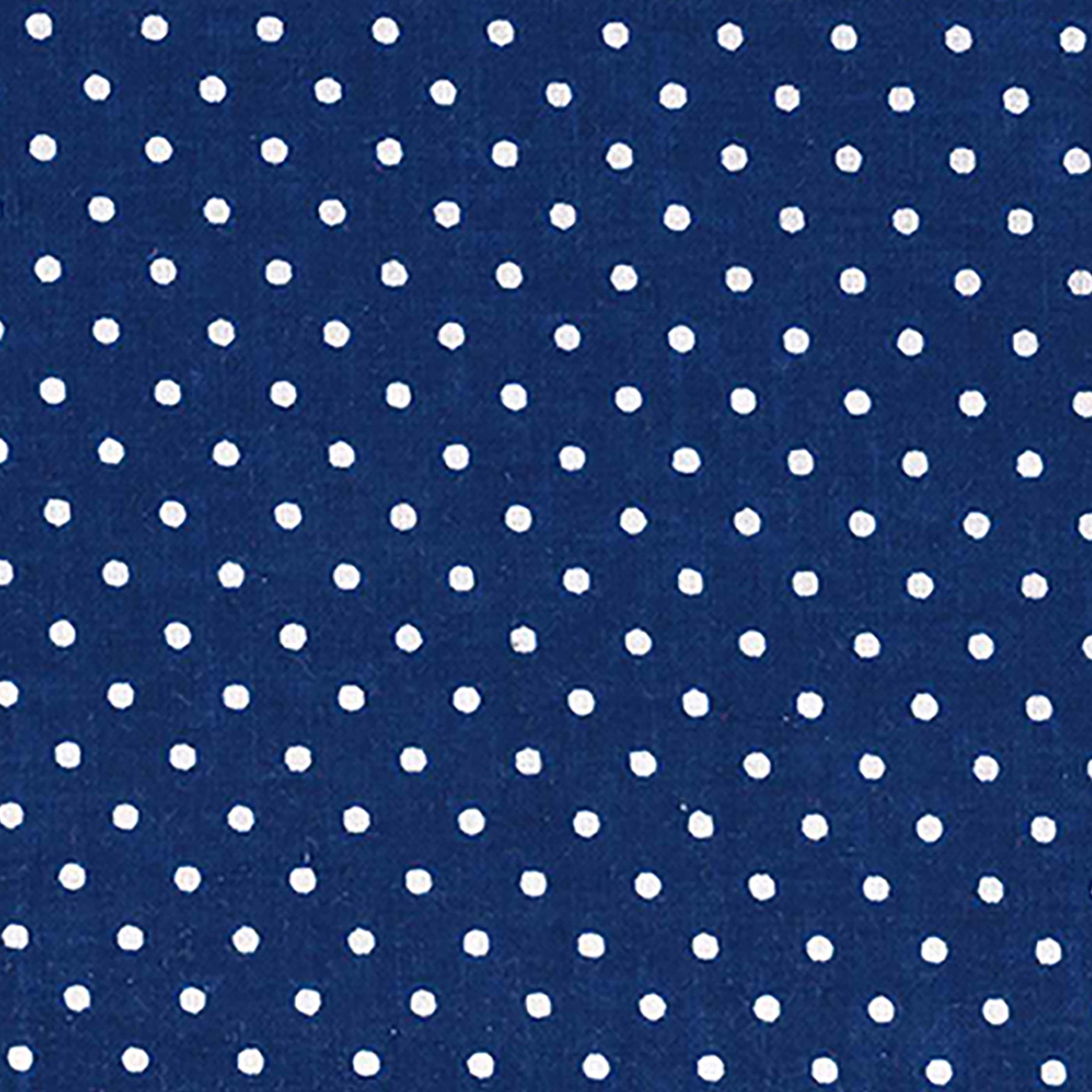 Fabric Traditions Navy Polka Dot Cotton Fabric