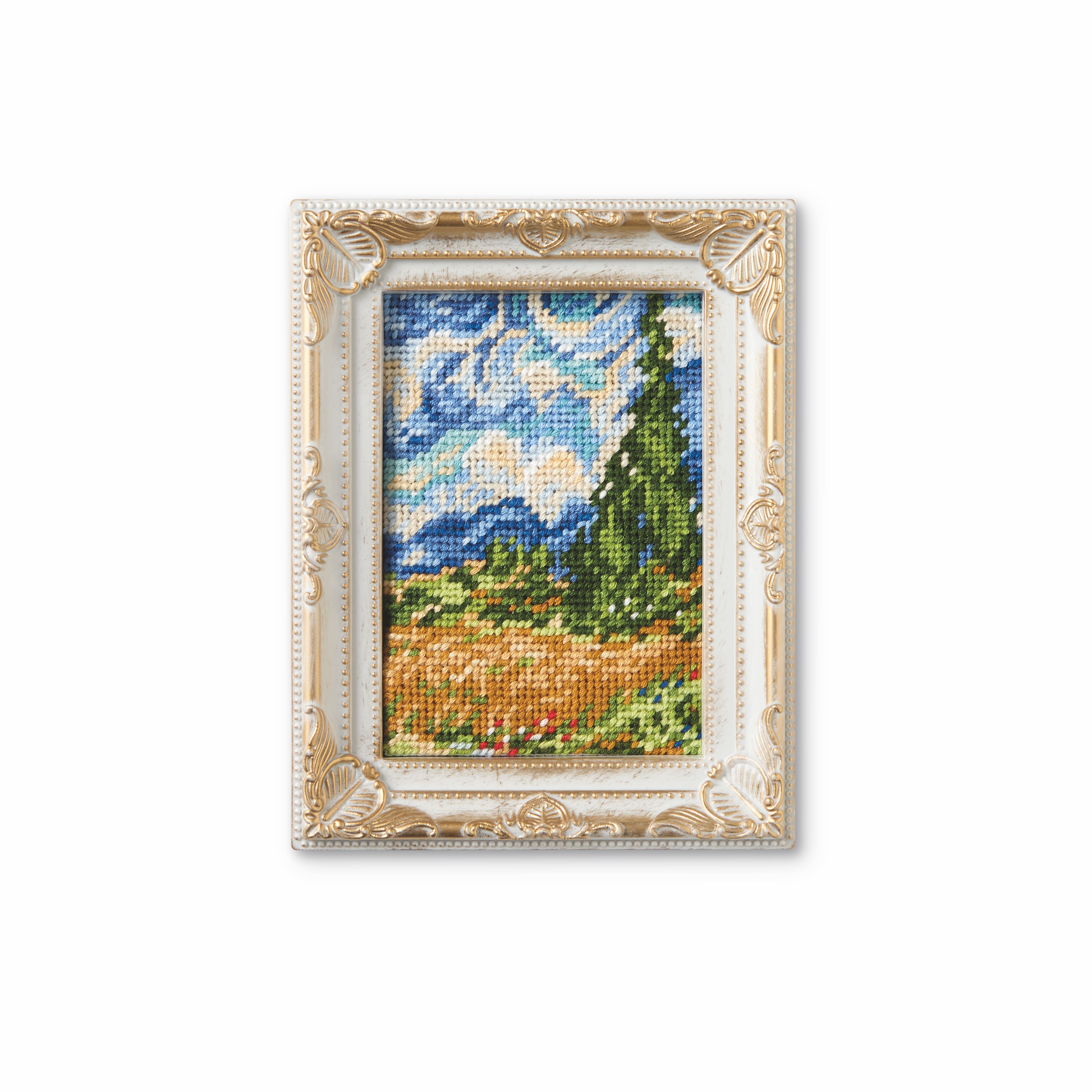 3" x 4" Cypress with Frame Needlepoint Kit by Loops & Threads®