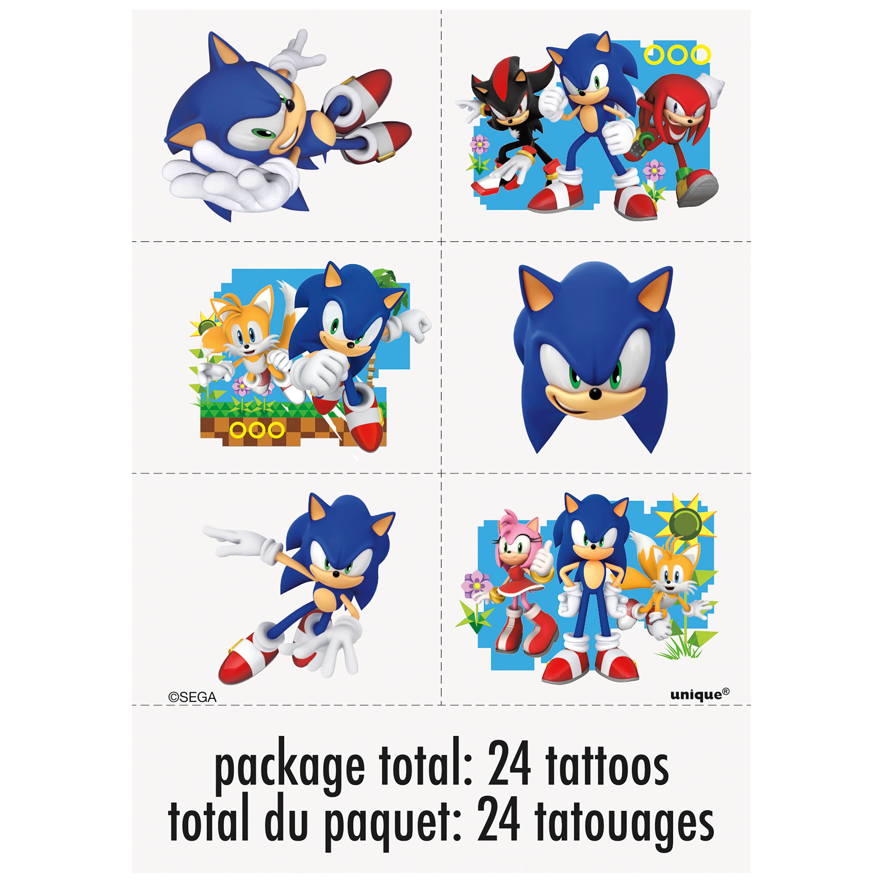 Sonic the Hedgehog™ Temporary Tattoos, 24ct.