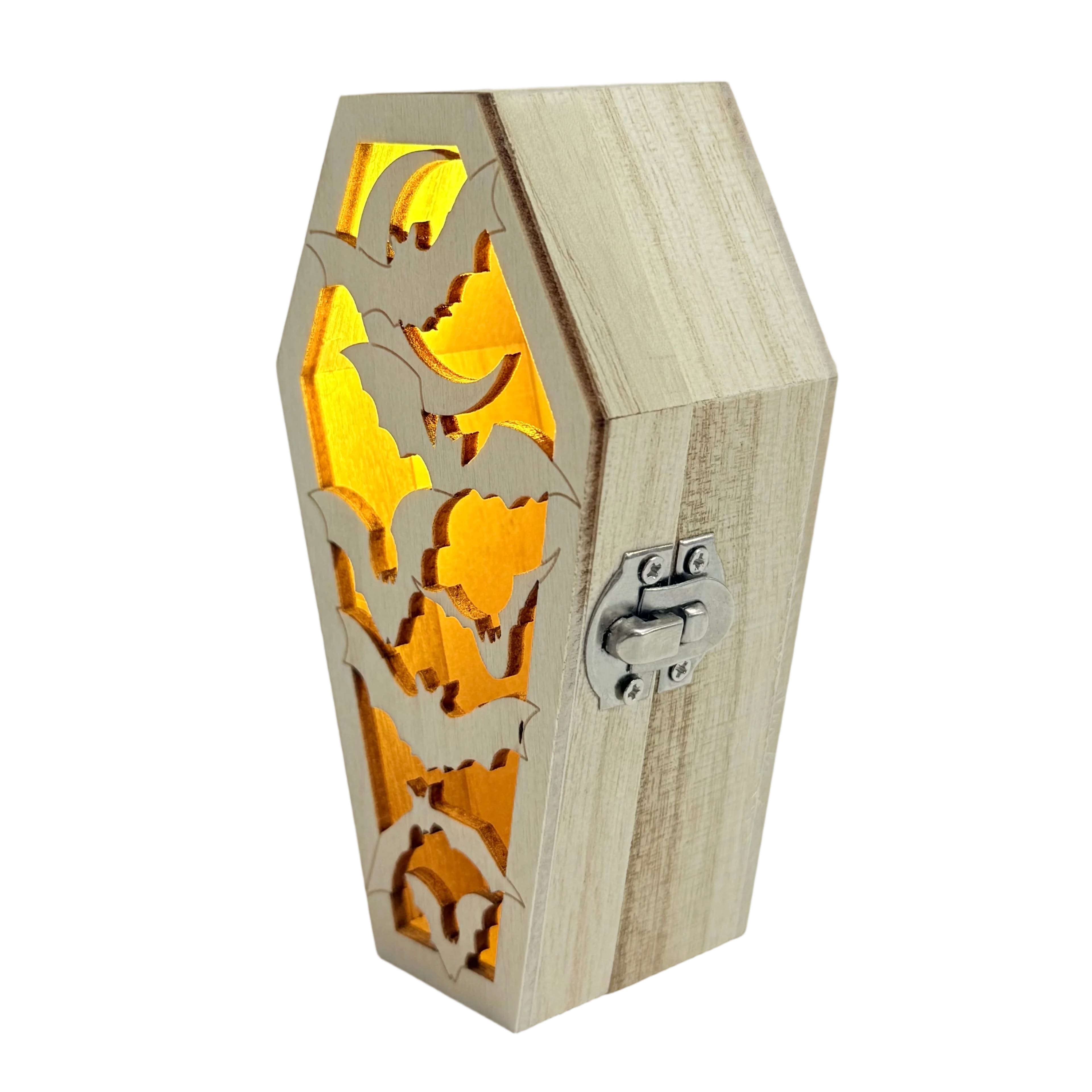 4.5" Bat Coffin DIY LED Wood Décor by Make Market®