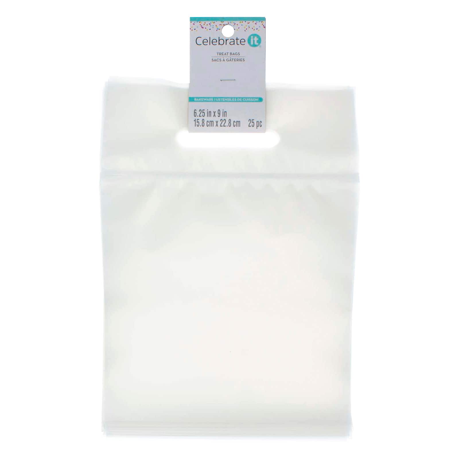 Clear Zip Treat Bags with Handle by Celebrate It™, 25ct.