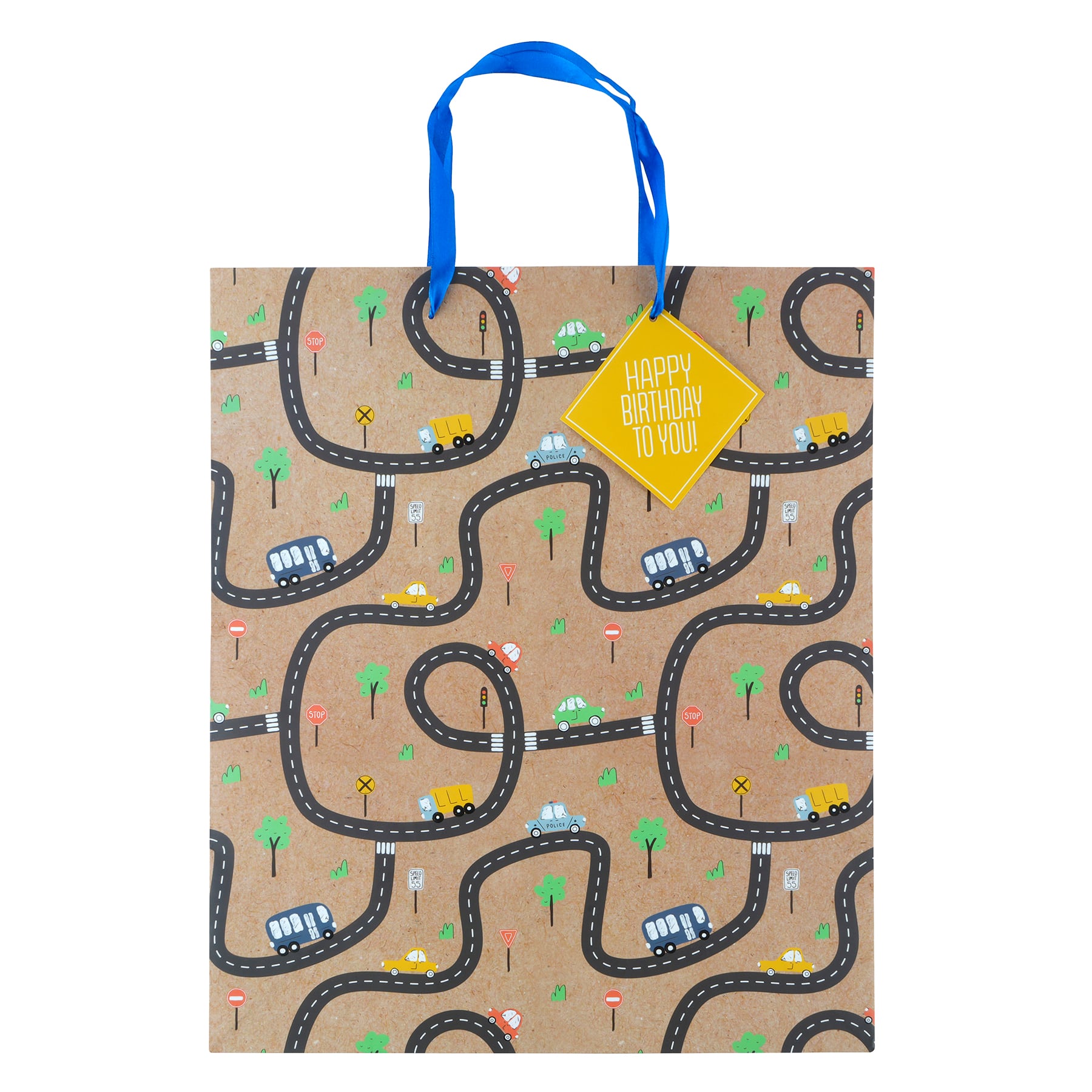 19" Roads & Cars Jumbo Gift Bag by Celebrate It™